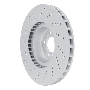 BMW M5 Brake Rotor (1) - Right Front - R1 Concepts - GeoSPEC Coated Rotor - Drilled - `06-`10